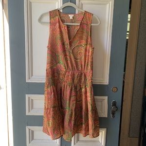 J. Crew paisley sleeveless dress size 8